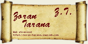 Zoran Tarana vizit kartica